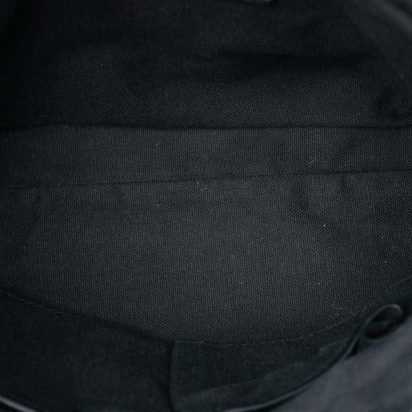 Burberry House Check Canvas and Calfskin Little Crush Crossbody Black Leather Very good condition - Model View