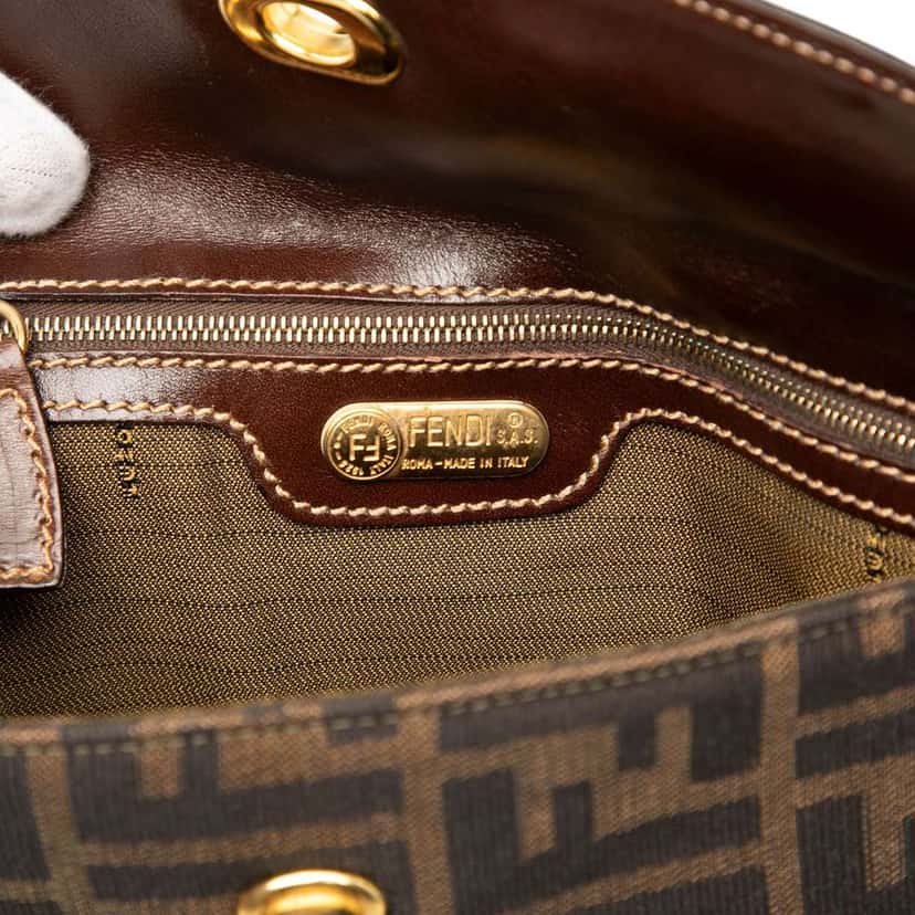 Fendi Zucca Canvas Handbag Brown Canvas Very good condition - Box View