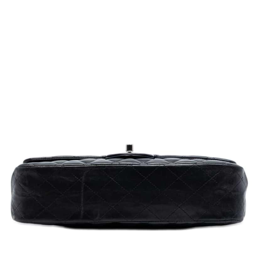 Chanel Medium Classic Lambskin Double Flap Black Leather Very good condition - Inside View