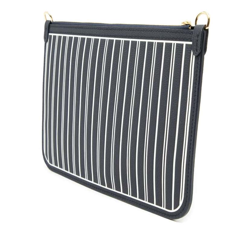 Louis Vuitton Inside Out Calfskin Neverfull MM Pouch Black Leather Very good condition - Back View