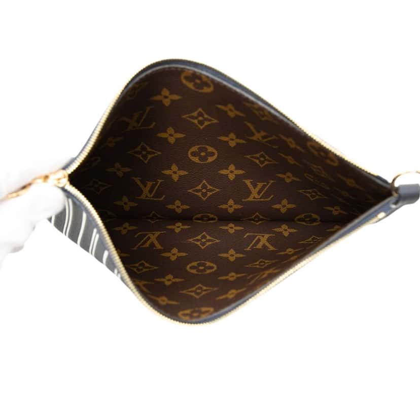 Louis Vuitton Inside Out Calfskin Neverfull MM Pouch Black Leather Very good condition - Model View