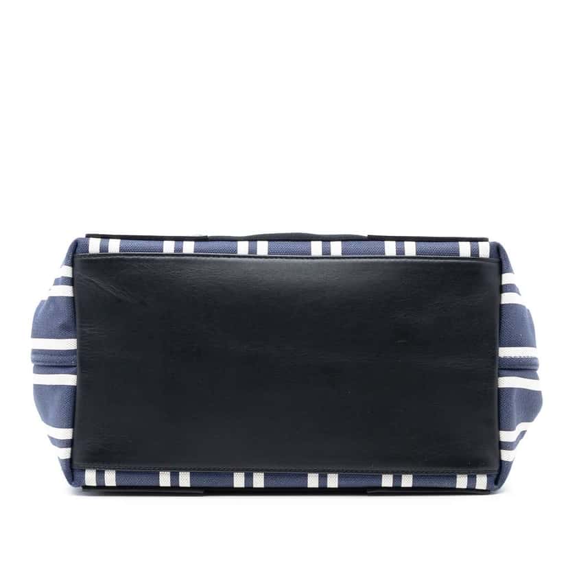 Balenciaga Canvas Striped Navy Cabas S Blue Canvas Very good condition - Inside View