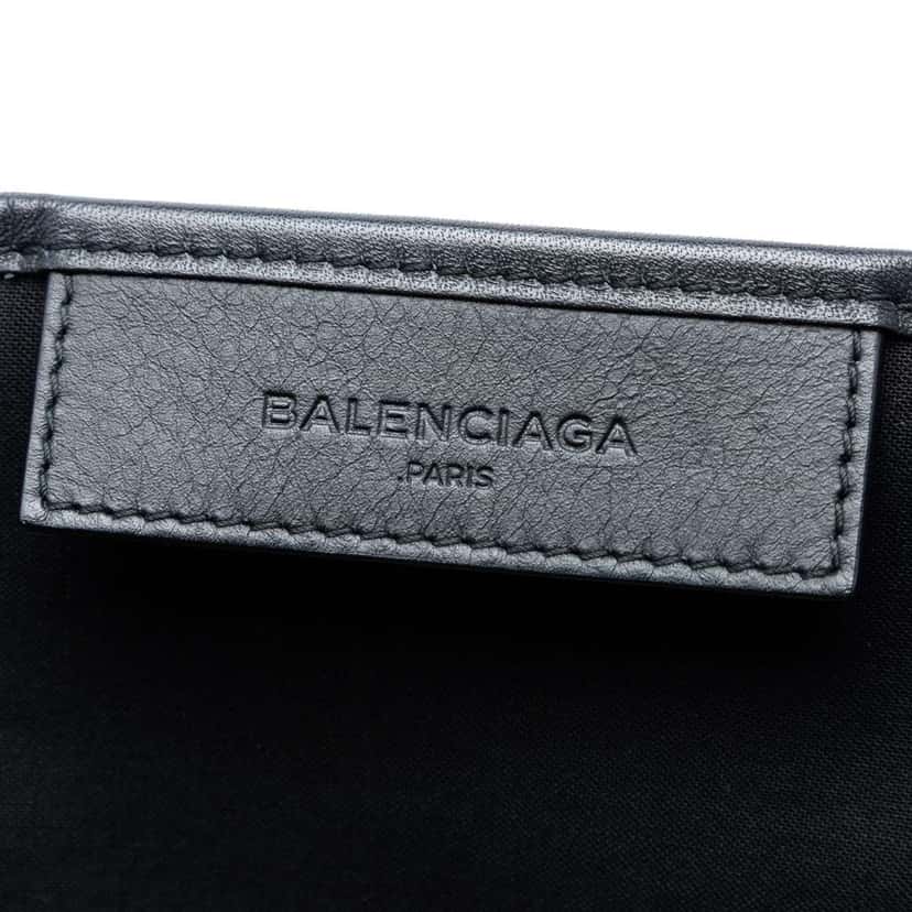 Balenciaga Canvas Striped Navy Cabas S Blue Canvas Very good condition - Box View