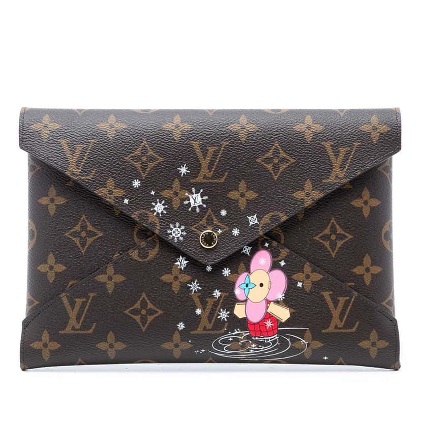 Louis Vuitton Monogram Christmas Animation Vivienne Kirigami Pochette GM Brown Very good condition - Front View