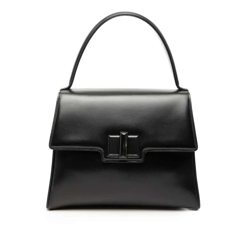 Gucci Leather Top Handle Bag Black Leather Very good condition - Front View