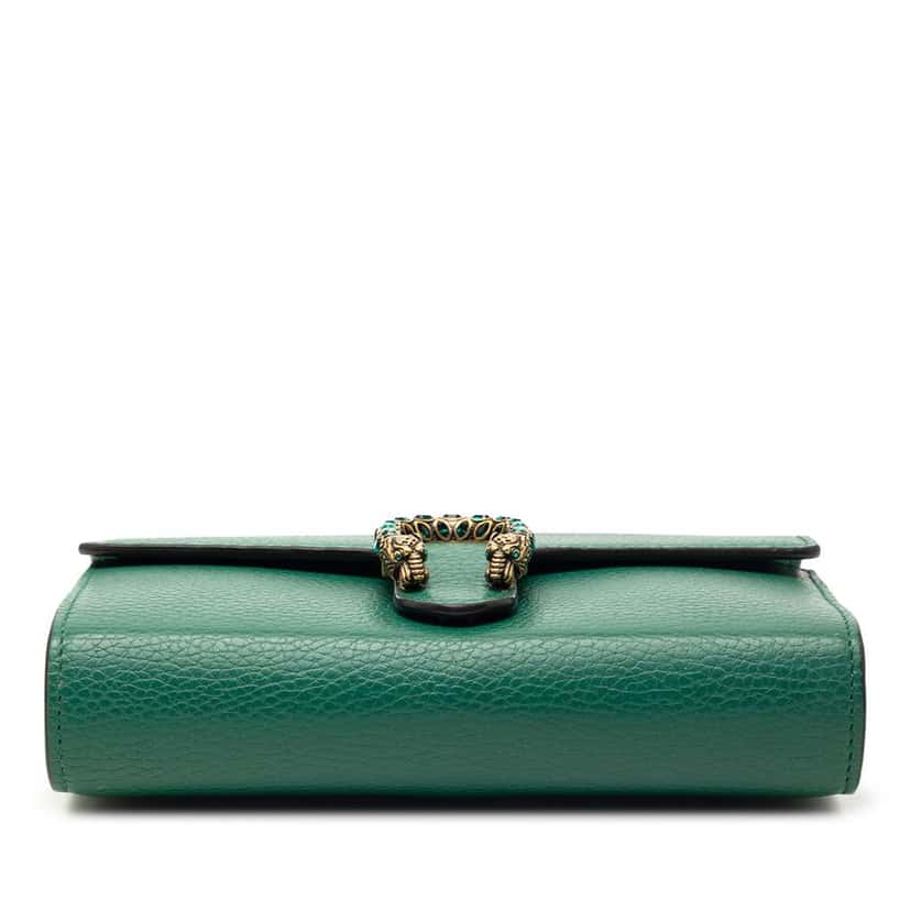Gucci Leather Dionysus Wallet on Chain Green Leather Very good condition - Inside View