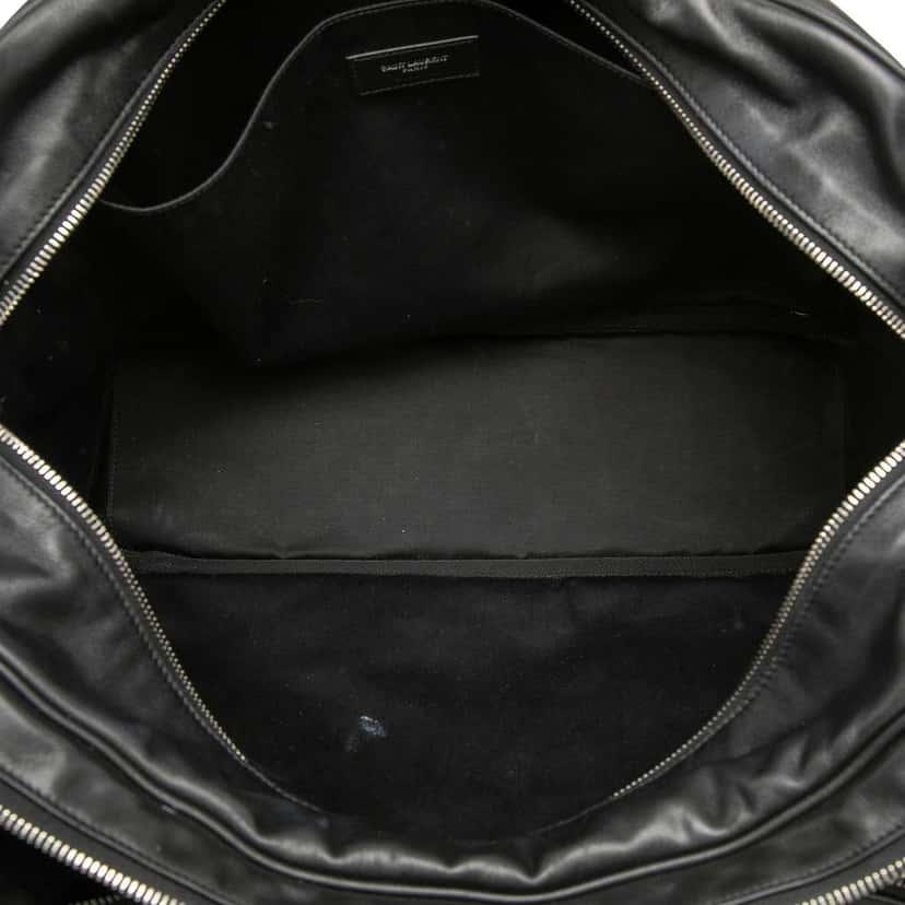 Saint Laurent Leather 24H Weekender Bag Black Leather Very good condition - Model View