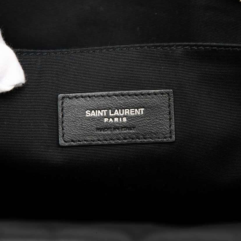 Saint Laurent Leather 24H Weekender Bag Black Leather Very good condition - Box View