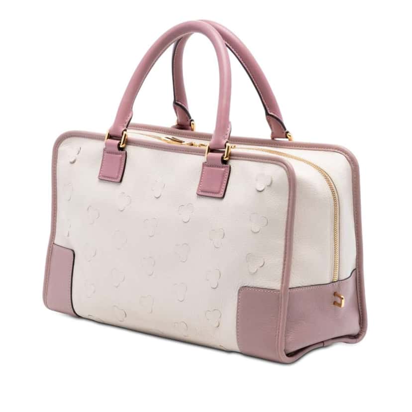 Loewe Limited Edition Cherry Blossom Leather Amazona 36 White Leather Very good condition - Back View