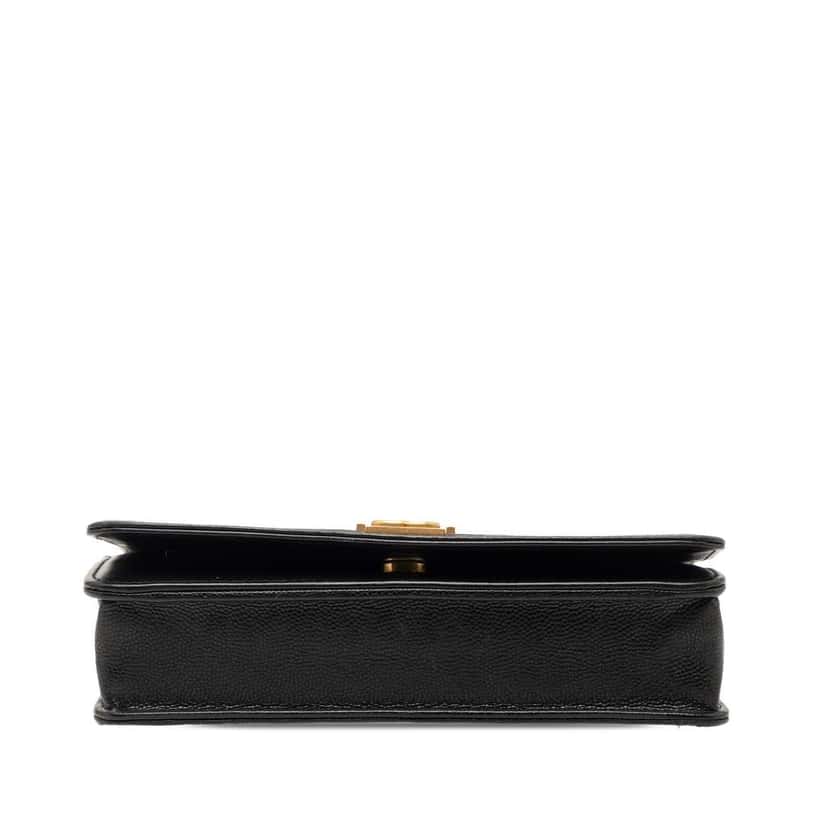 Chanel Quilted Caviar Boy Wallet on Chain Black Leather Very good condition - Inside View