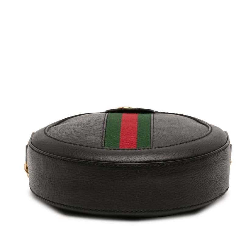 Gucci Mini Leather Ophidia Round Crossbody Black Leather Very good condition - Inside View