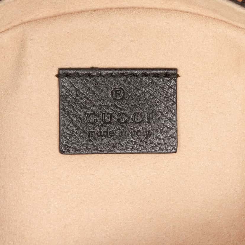 Gucci Mini Leather Ophidia Round Crossbody Black Leather Very good condition - Box View