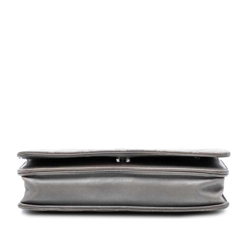 Chanel CC Quilted Lambskin Full Flap Wallet on Chain Brown Leather Very good condition - Inside View