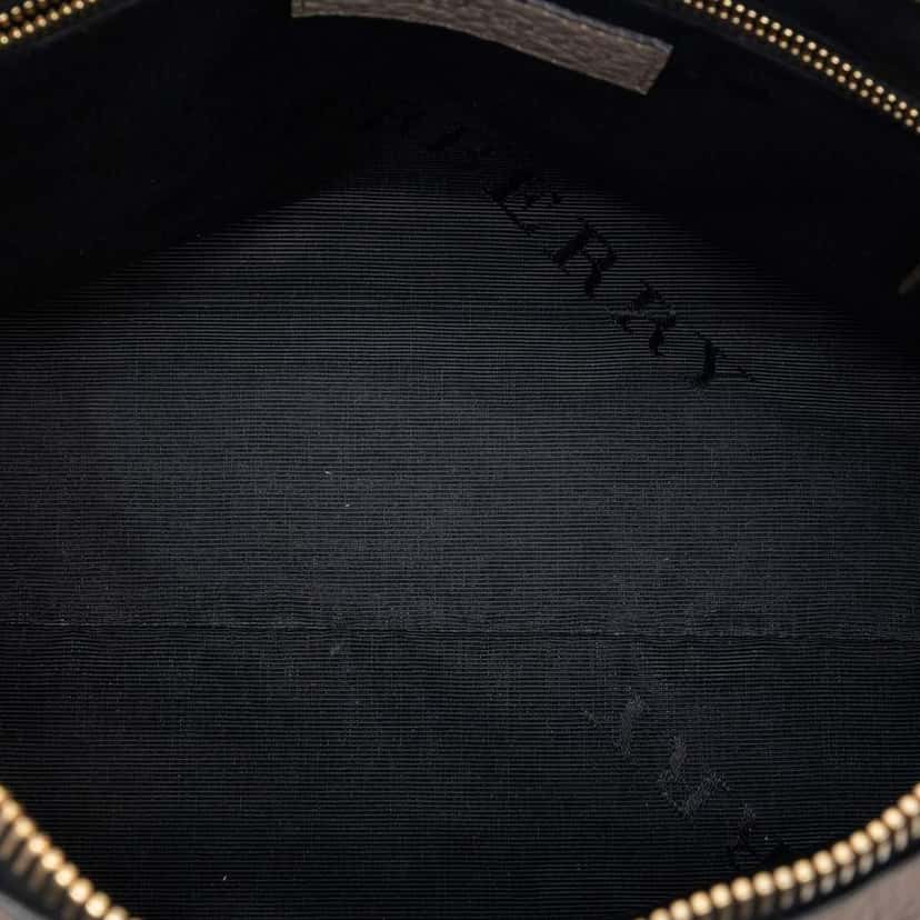 Burberry Small Grained Leather Heritage Gladstone Satchel Grey Leather Very good condition - Model View