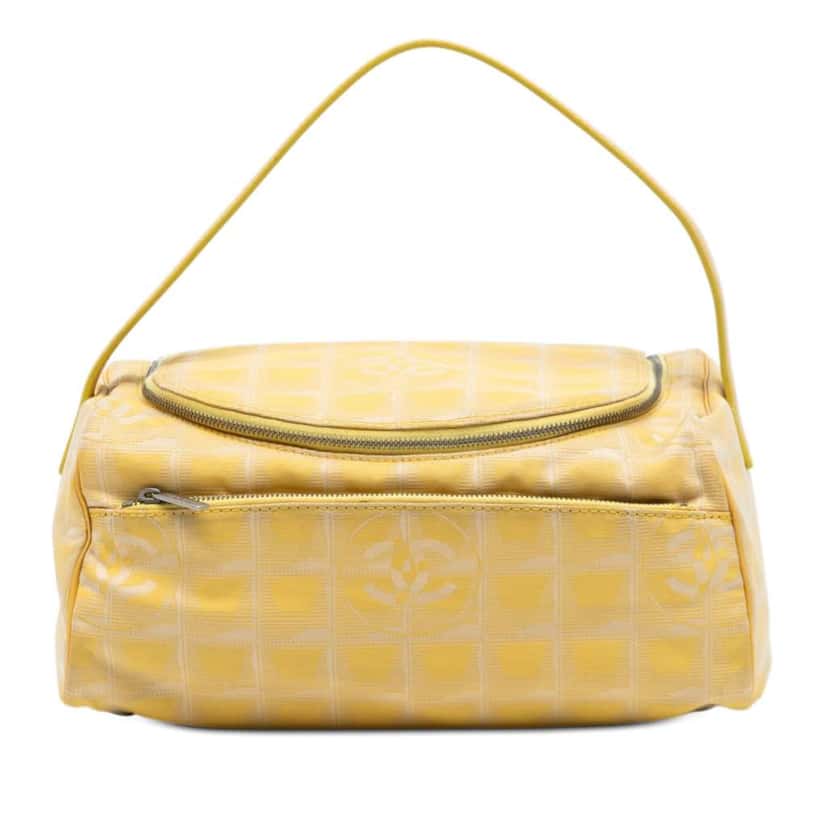 Chanel New Travel Line Nylon Vanity Bag Yellow Very good condition - Front View