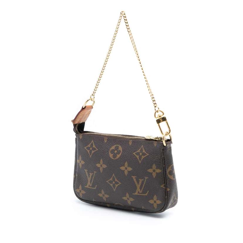 Louis Vuitton Monogram Mini Pochette Accessoires Brown Very good condition - Back View