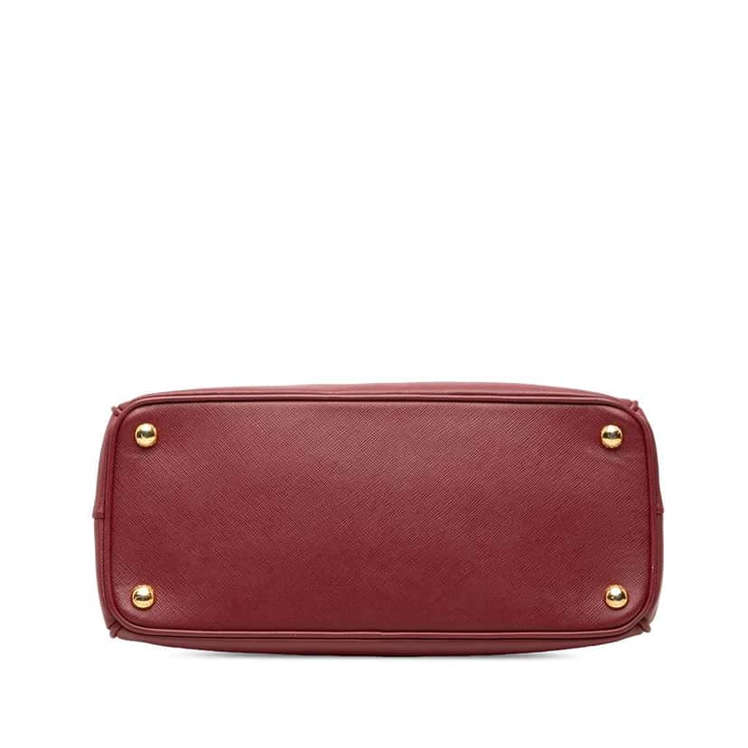 Prada Medium Saffiano Lux Galleria Double Zip Satchel Red Leather Good condition - Inside View