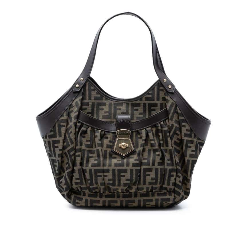 Fendi Zucca Canvas Chef Tote Brown Canvas Very good condition - Front View