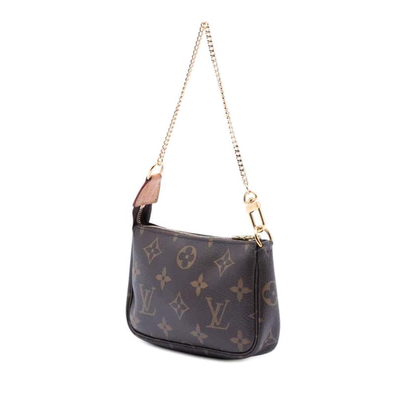 Louis Vuitton Monogram Mini Pochette Accessoires Brown Very good condition - Back View