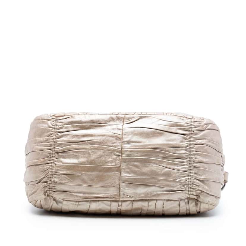 Prada Nappa Gaufre Satchel Gold Leather Very good condition - Inside View