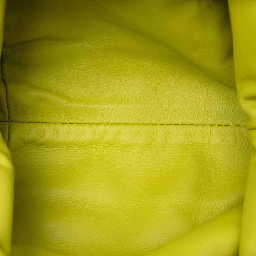 Bottega Veneta Nappa Intrecciato The Mini Pouch Crossbody Yellow Leather Very good condition - Model View