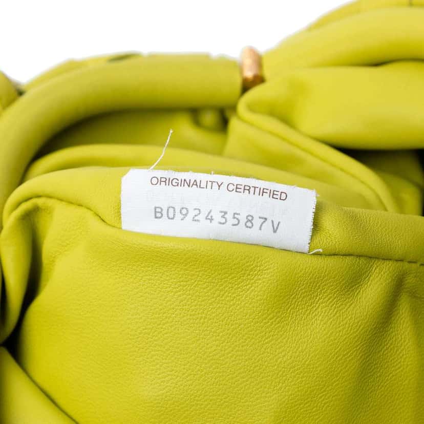 Bottega Veneta Nappa Intrecciato The Mini Pouch Crossbody Yellow Leather Very good condition - Box View
