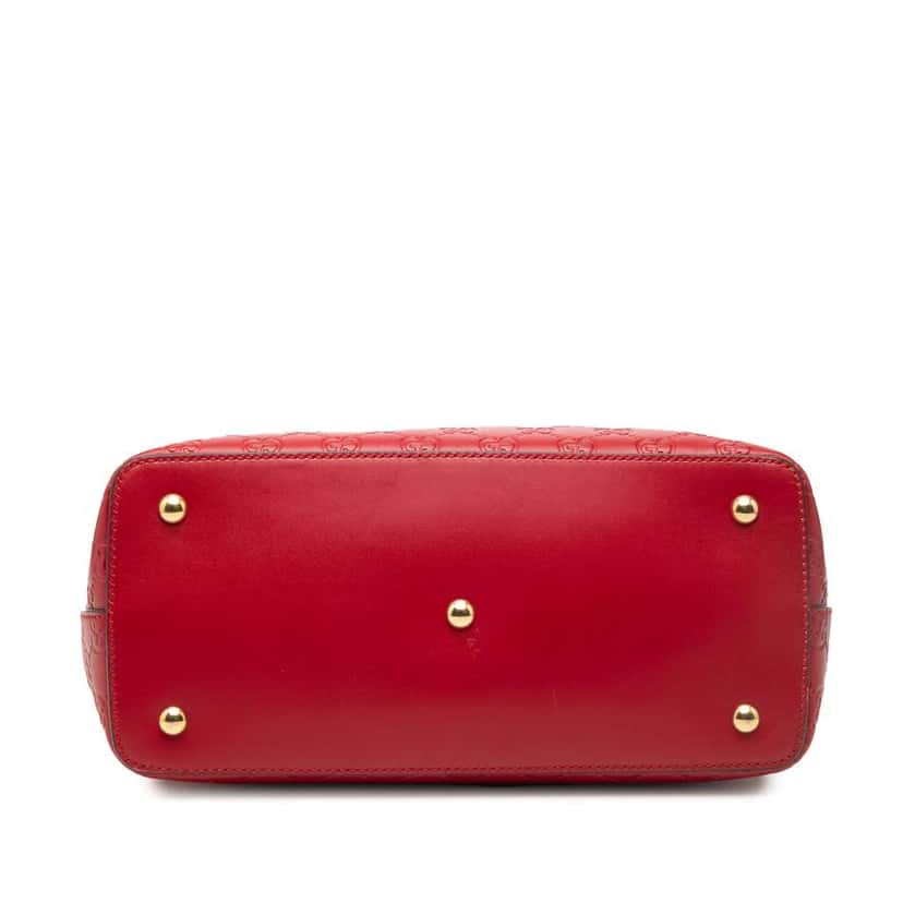 Gucci Guccissima Linea A Fold Over Satchel Red Leather Very good condition - Inside View