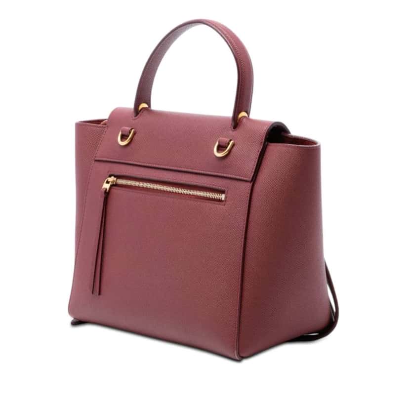 Celine Micro Grained Calfskin Belt Bag Red Leather Very good condition - Back View