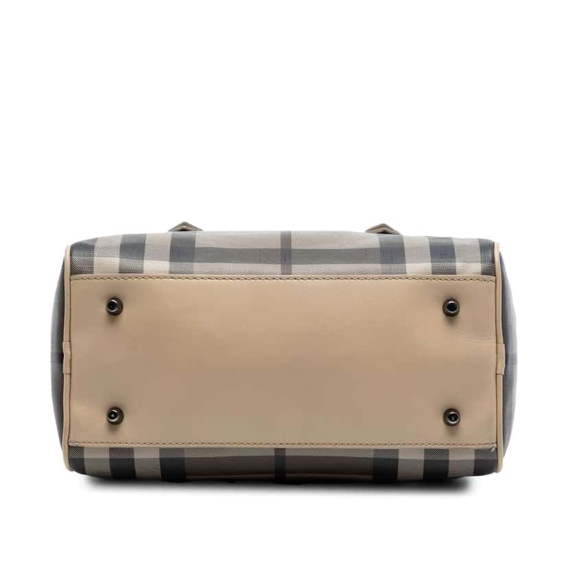 Burberry Smoke Check Coated Canvas Chester Boston Bag Brown Canvas Very good condition - Inside View