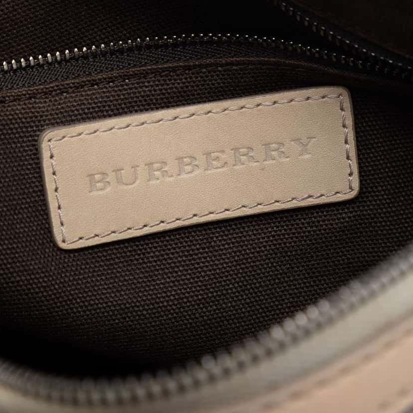Burberry Smoke Check Coated Canvas Chester Boston Bag Brown Canvas Very good condition - Box View