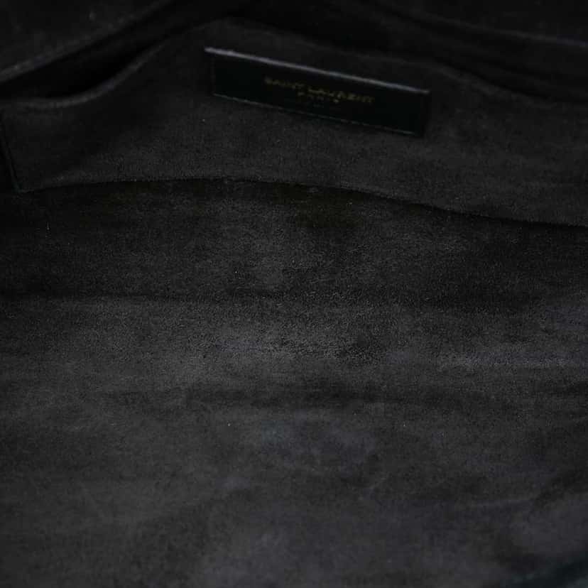 Saint Laurent Leather Chyc Ligne Clutch Black Leather Very good condition - Model View