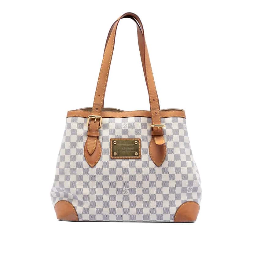 Louis Vuitton Damier Azur Hampstead MM White Very good condition - Front View