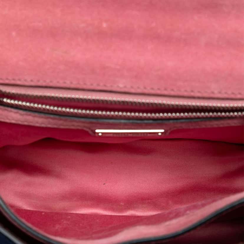 Miu Miu Goatskin Madras Miu Logo Crossbody Blue Leather Very good condition - Model View