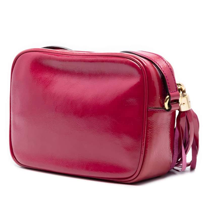 Gucci Patent Soho Disco Crossbody Pink Leather Very good condition - Back View