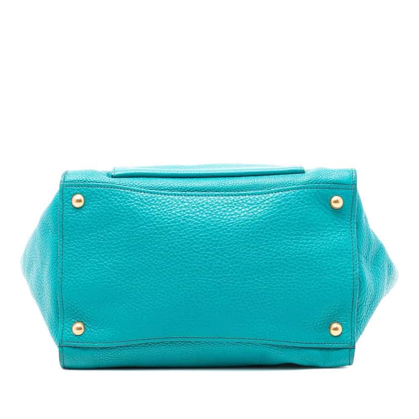 Prada Vitello Daino Front Pocket Open Convertible Tote Blue Leather Very good condition - Inside View