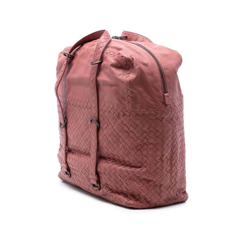 Bottega Veneta Nappa Intrecciato Handbag Pink Leather Very good condition - Back View