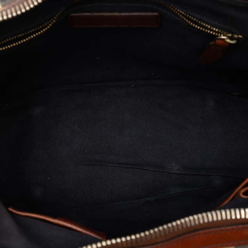 Burberry Small Leather Trimmed House Check Canvas Bridle Orchard Satchel Brown Canvas Very good condition - Model View