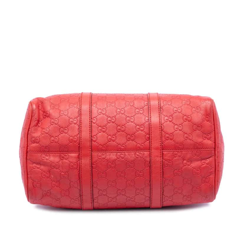 Gucci Medium Guccissima Joy Boston Bag Red Leather Very good condition - Inside View