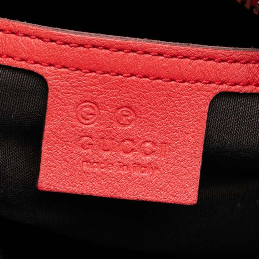 Gucci Medium Guccissima Joy Boston Bag Red Leather Very good condition - Box View