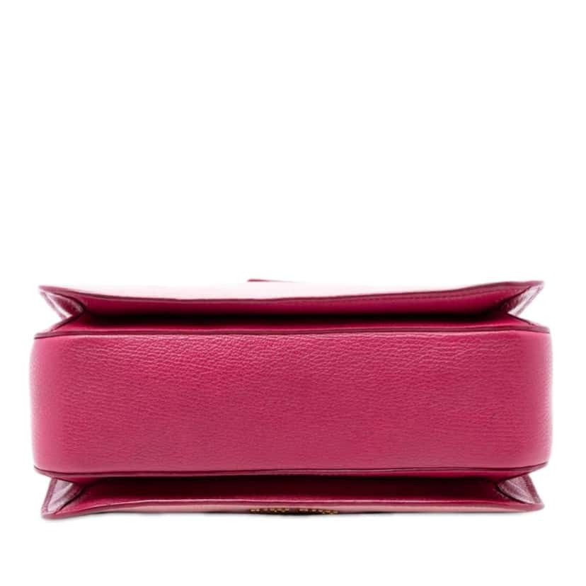 Miu Miu Bicolor Goatskin Madras Satchel Pink Leather Very good condition - Inside View