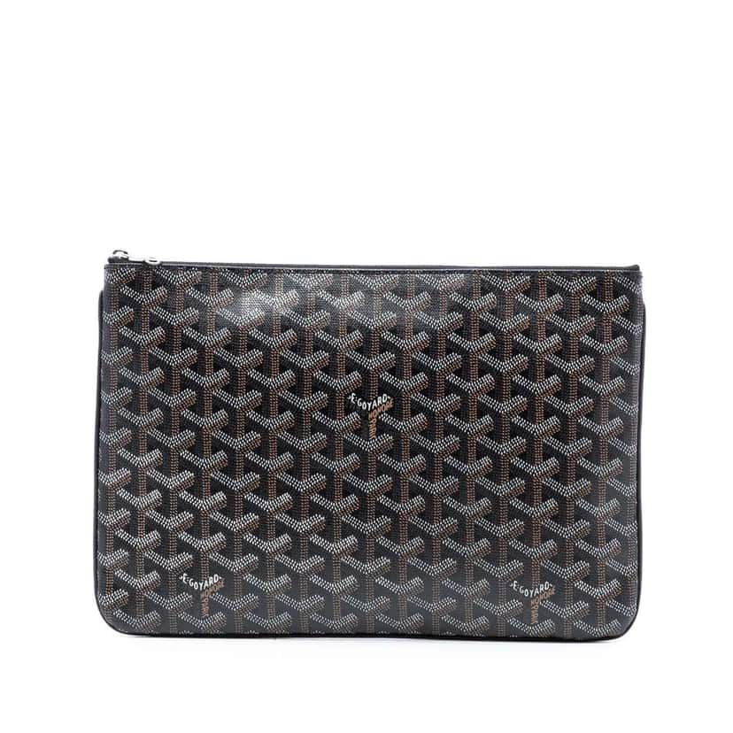 Goyard Goyardine Senat MM Black Canvas Very good condition - Front View