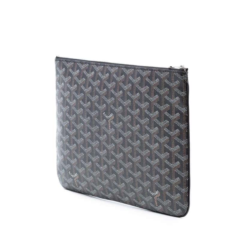 Goyard Goyardine Senat MM Black Canvas Very good condition - Back View