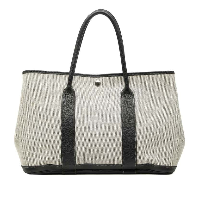 Hermès Toile and Negonda Garden Party 36 Beige Canvas Very good condition - Front View