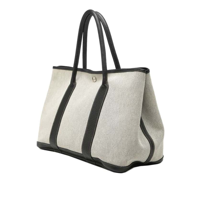 Hermès Toile and Negonda Garden Party 36 Beige Canvas Very good condition - Back View