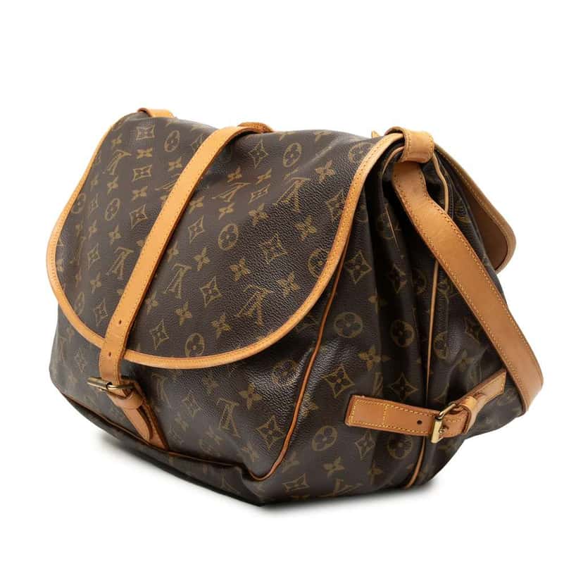 Louis Vuitton Monogram Saumur 35 Brown Good condition - Back View