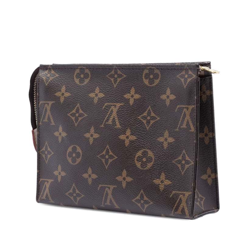 Louis Vuitton Monogram Toiletry Pouch 19 Brown Very good condition - Back View