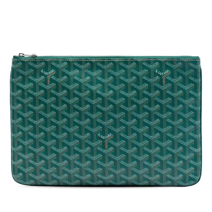 Goyard Goyardine Senat MM Green Canvas Very good condition - Front View