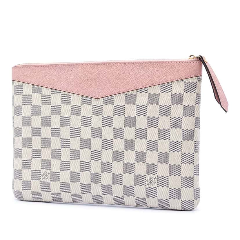 Louis Vuitton Damier Azur Daily Pouch White Very good condition - Back View