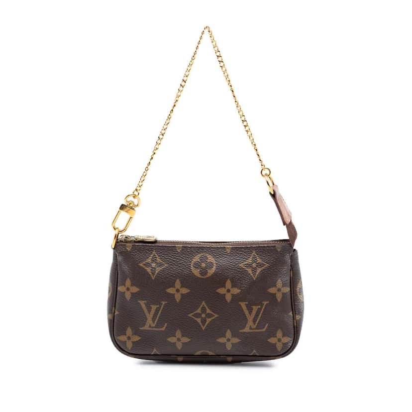 Louis Vuitton Monogram Mini Pochette Accessoires Brown Very good condition - Front View