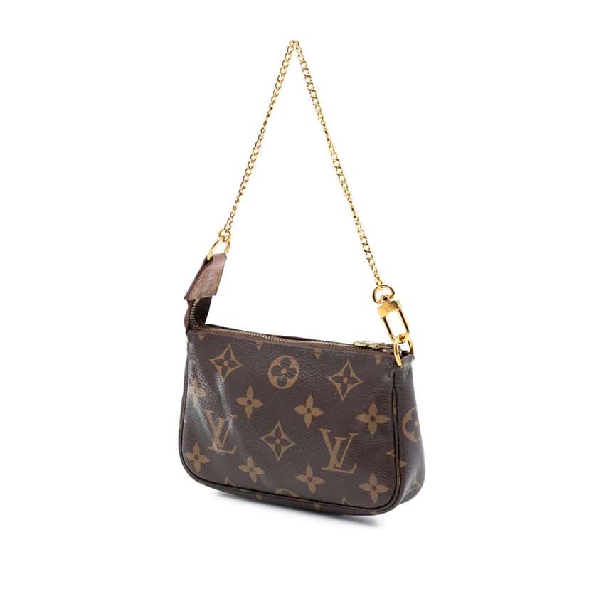 Louis Vuitton Monogram Mini Pochette Accessoires Brown Very good condition - Back View